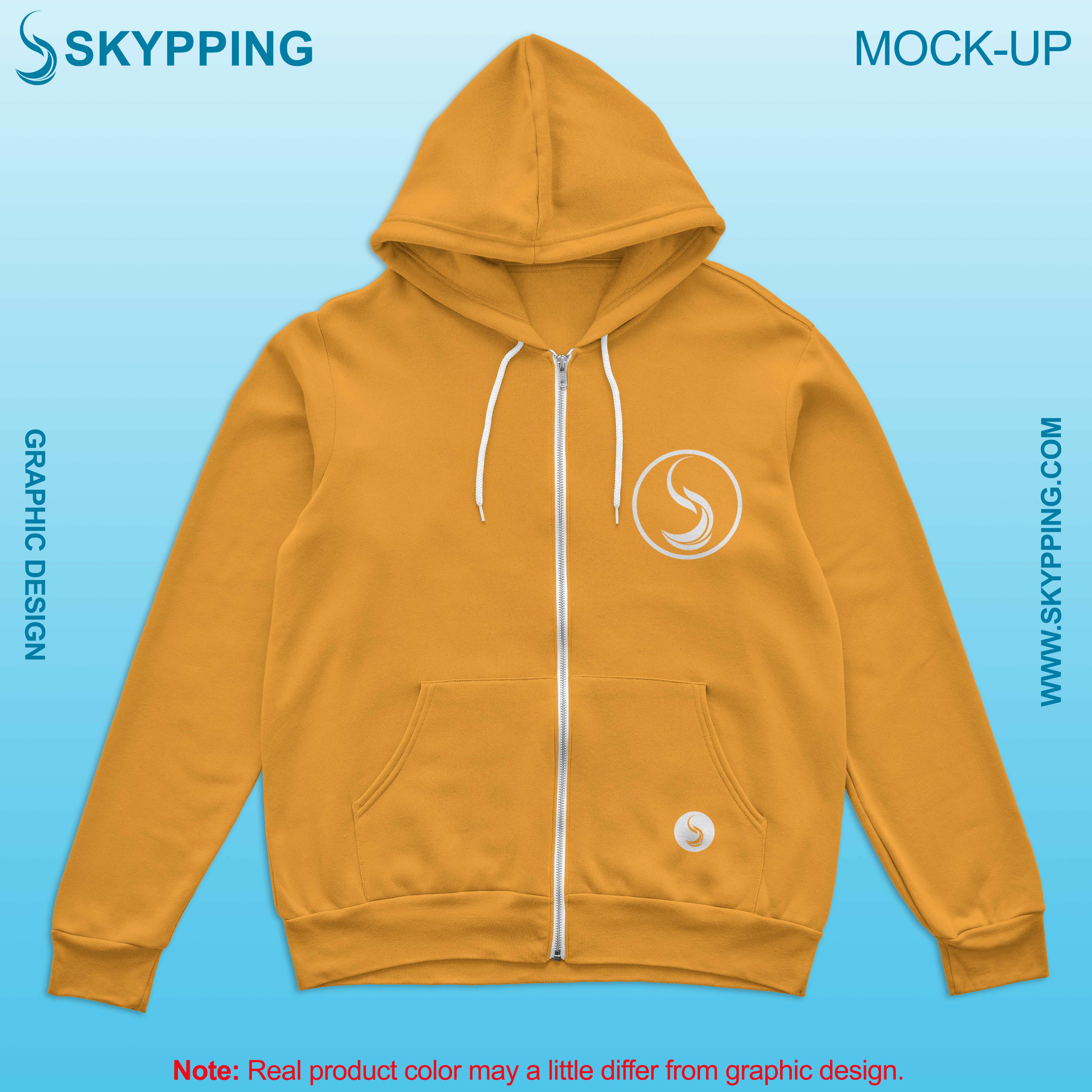 Zip-up Hoodie with Kangroo pocket